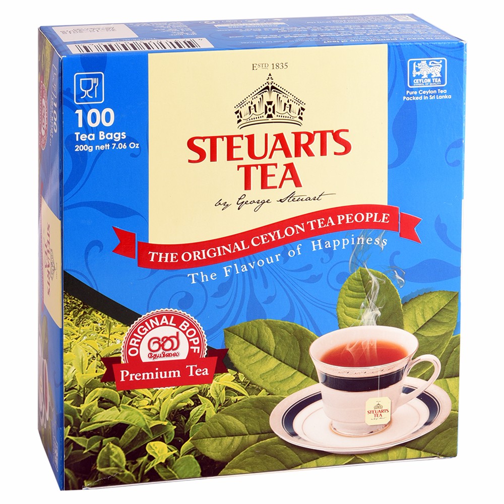 Steuarts Tea Premium Tea Bags 100?S 200g – Snappers.lk